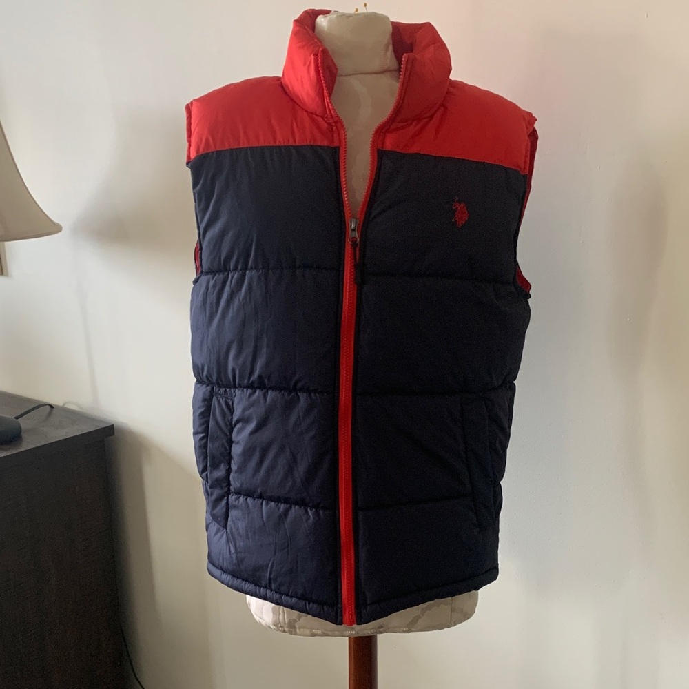 U.S. Polo Assn. Red and Navy Vest